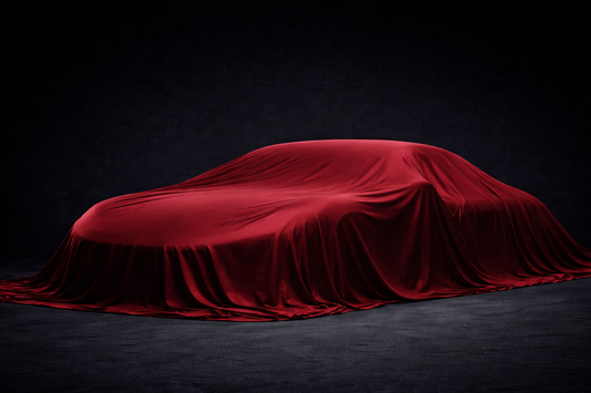 Drap de showroom voiture rouge