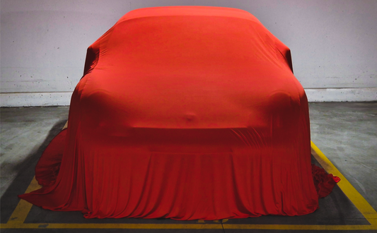 Drap showroom voiture rouge