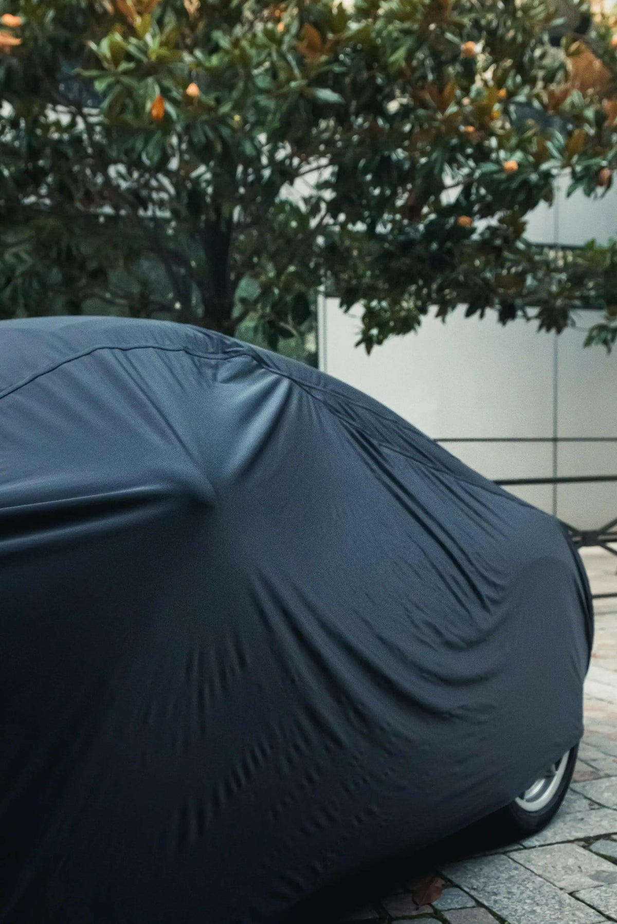 Side view of an outdoor car cover