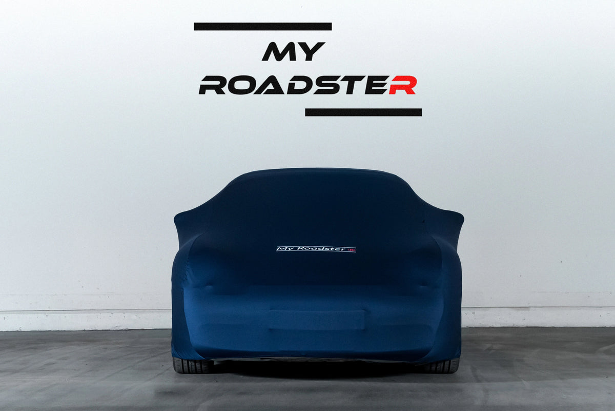 Blue car cover compatible with Alpine A110