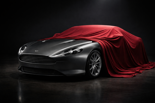 Drap showroom présentation showroom rouge